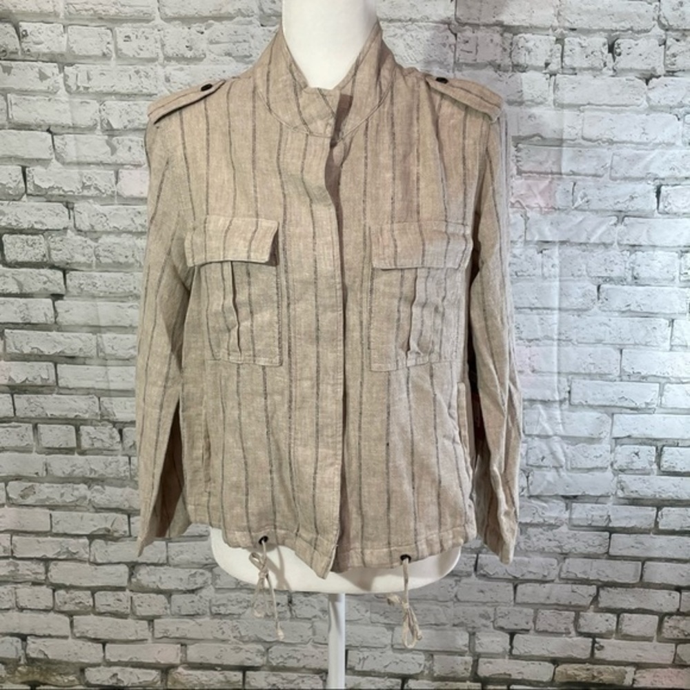 VINCE CAMUTO Light Stone Stripe Blazer Small - Picture 7 of 12